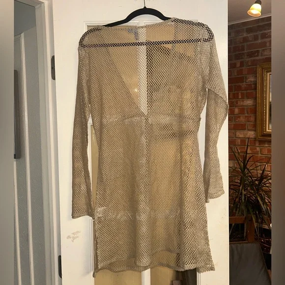 St. John Tan Swimsuit Coverup - Picture 2 of 4